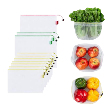 Reusable Produce Bags (Set of 10)